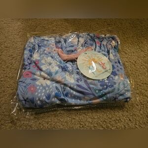 Little Sleepies Winter Floral Bow Back Skater Dress Size 6 Brand New Sealed.